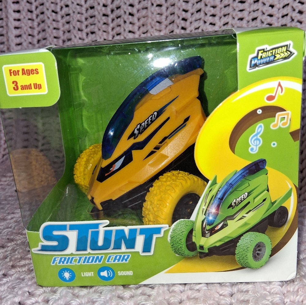 Speed Stunt Friction Car - Yellow and Green
